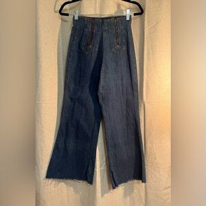 Vintage 70’s Cropped Raw Hem Bell Bottoms